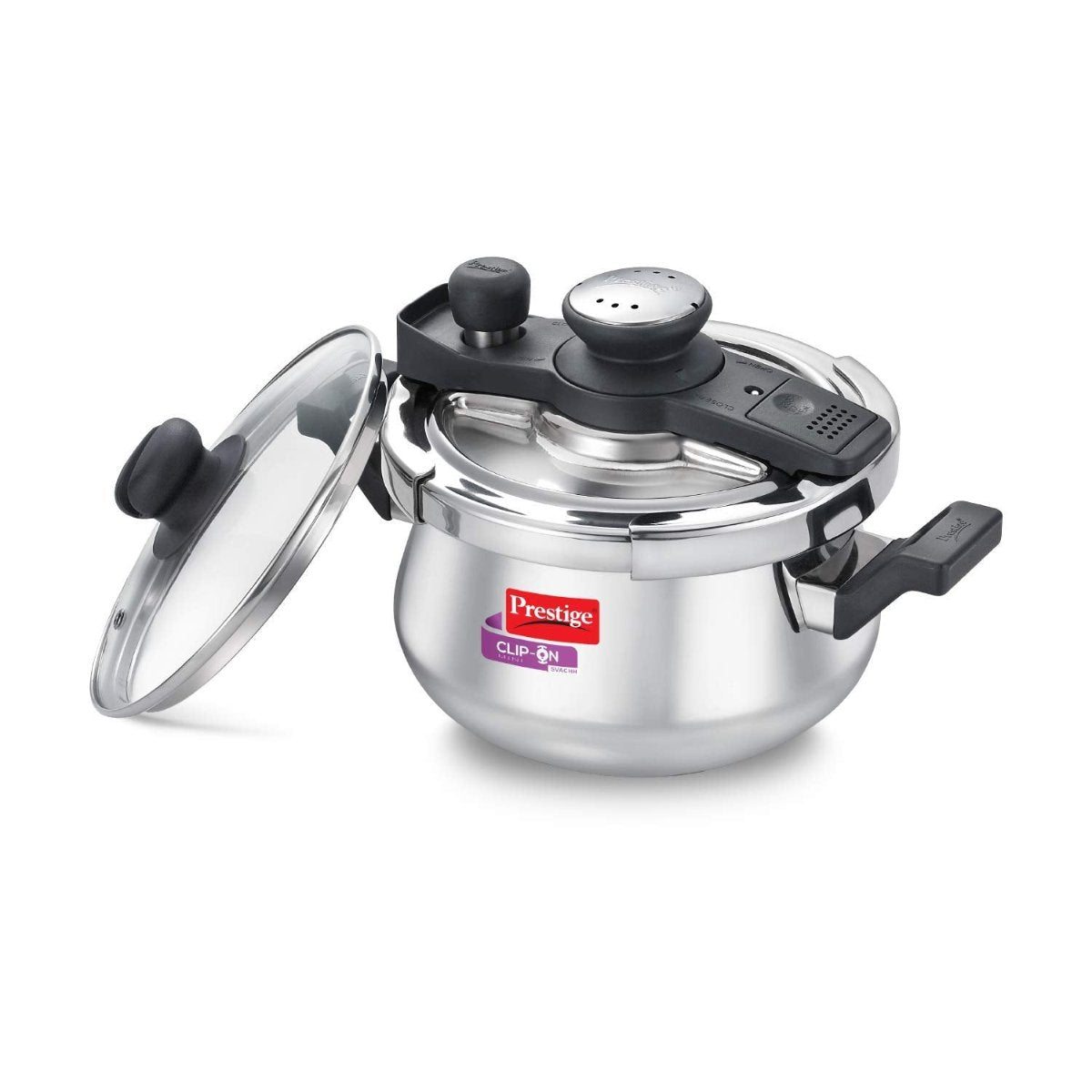 Prestige Clip On Mini Savchh Stainless Steel 3L Handi Pressure Cooker- 20236