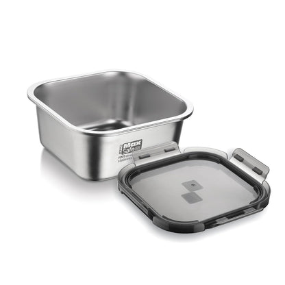 Joyo MaxSafe - India's First 100% Microwave Safe Stainless Steel Leakproof Food Storage Container - 1450ML, Square - 3505