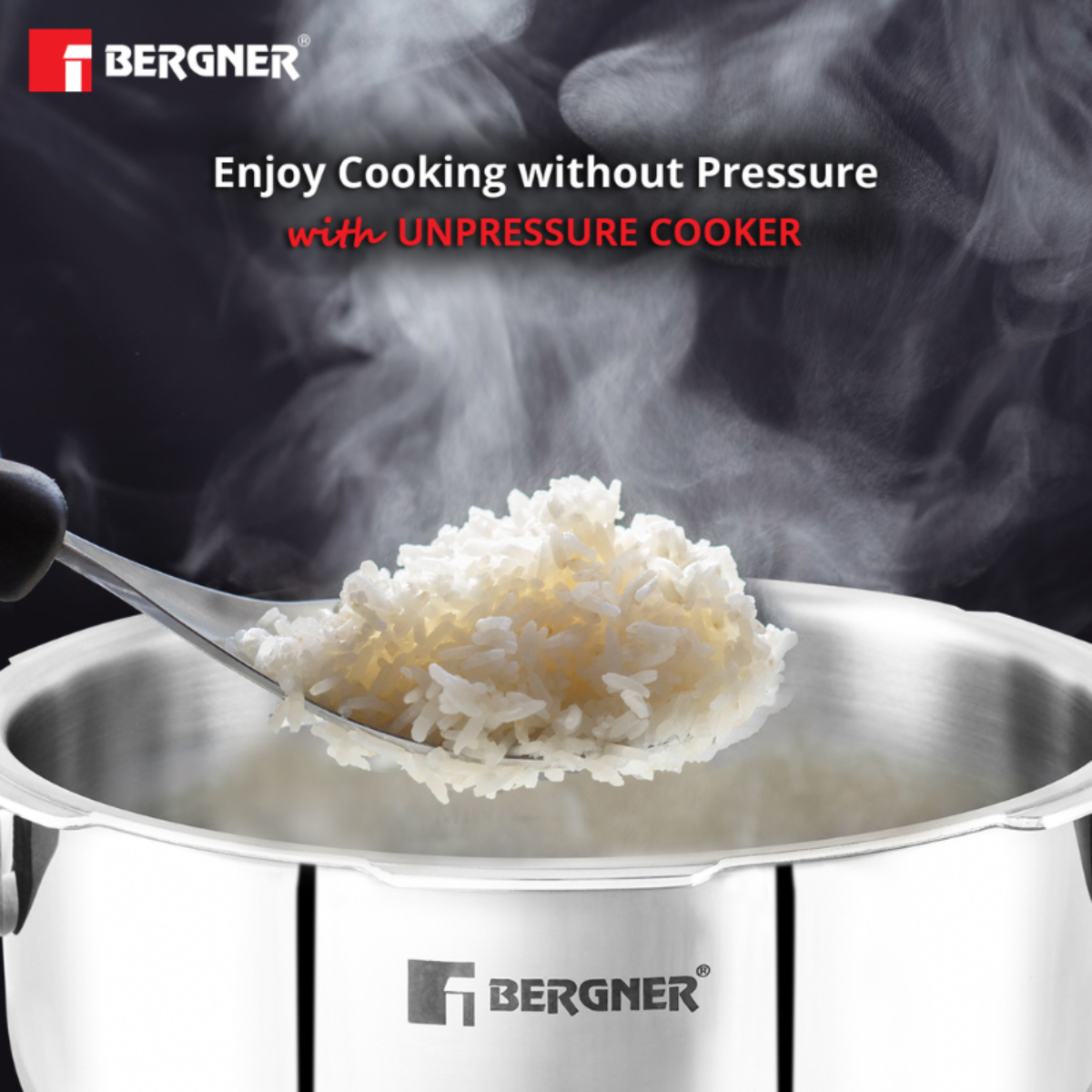 Bergner Argent Triply UnPressure Cooker