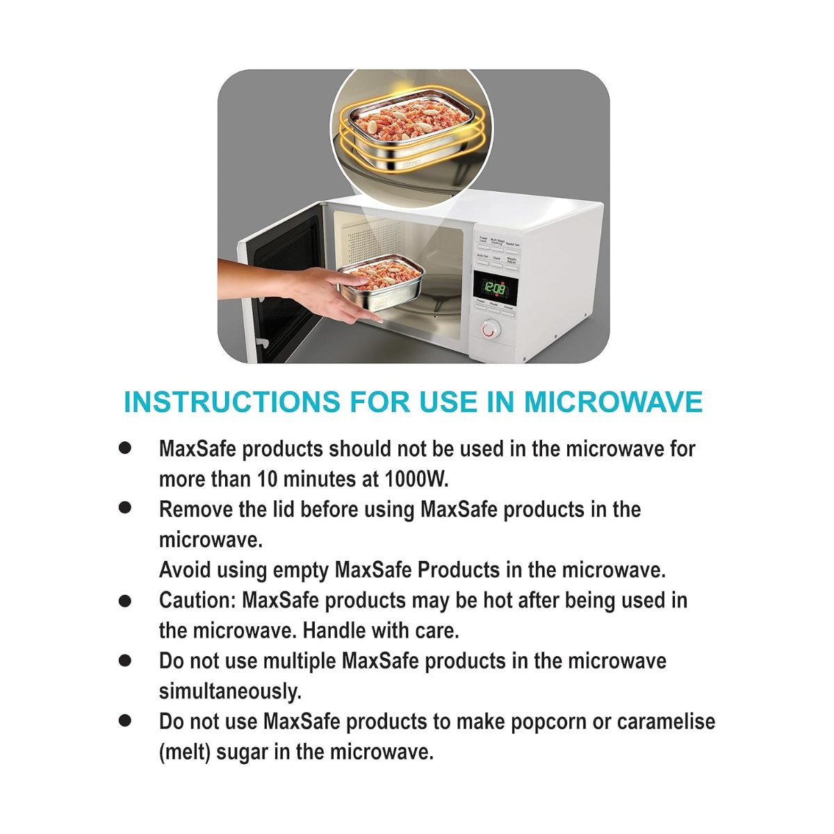 Joyo MaxSafe - India's First 100% Microwave Safe Stainless Steel Leakproof Food Storage Container - 1200ML, Rectangle - 2504