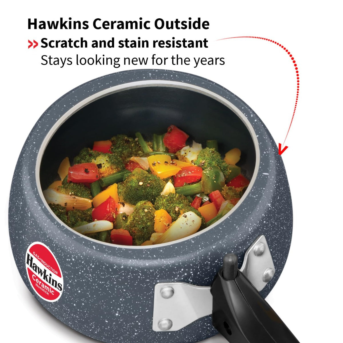 Hawkins Ceramic Nonstick Pressure Cooker