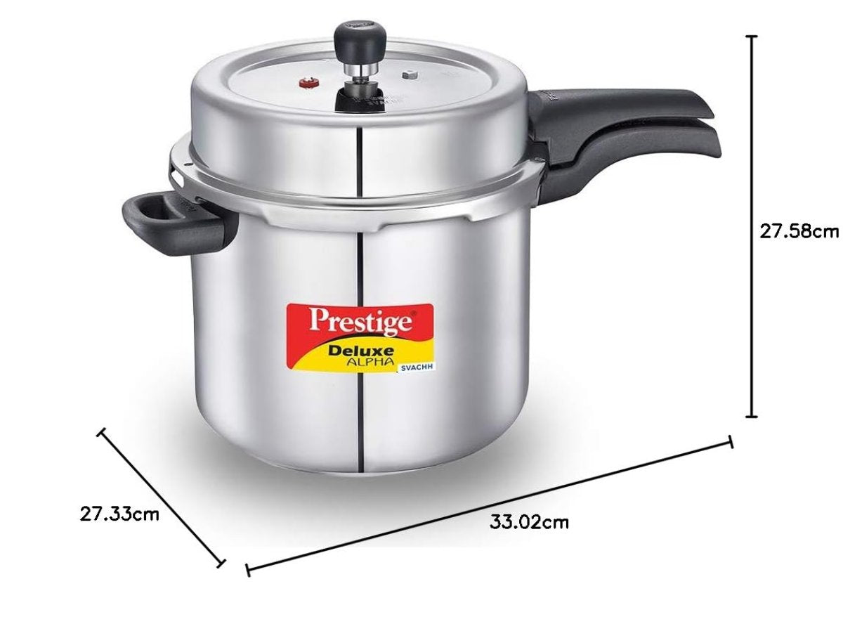 Prestige Deluxe Alpha Svachh Stainless Steel 10L Pressure Cooker - 20254