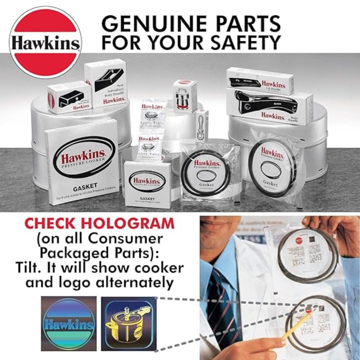 Hawkins Standard Gasket (SG) for Cooker Size 3.5 litre to 8 Litre Tall