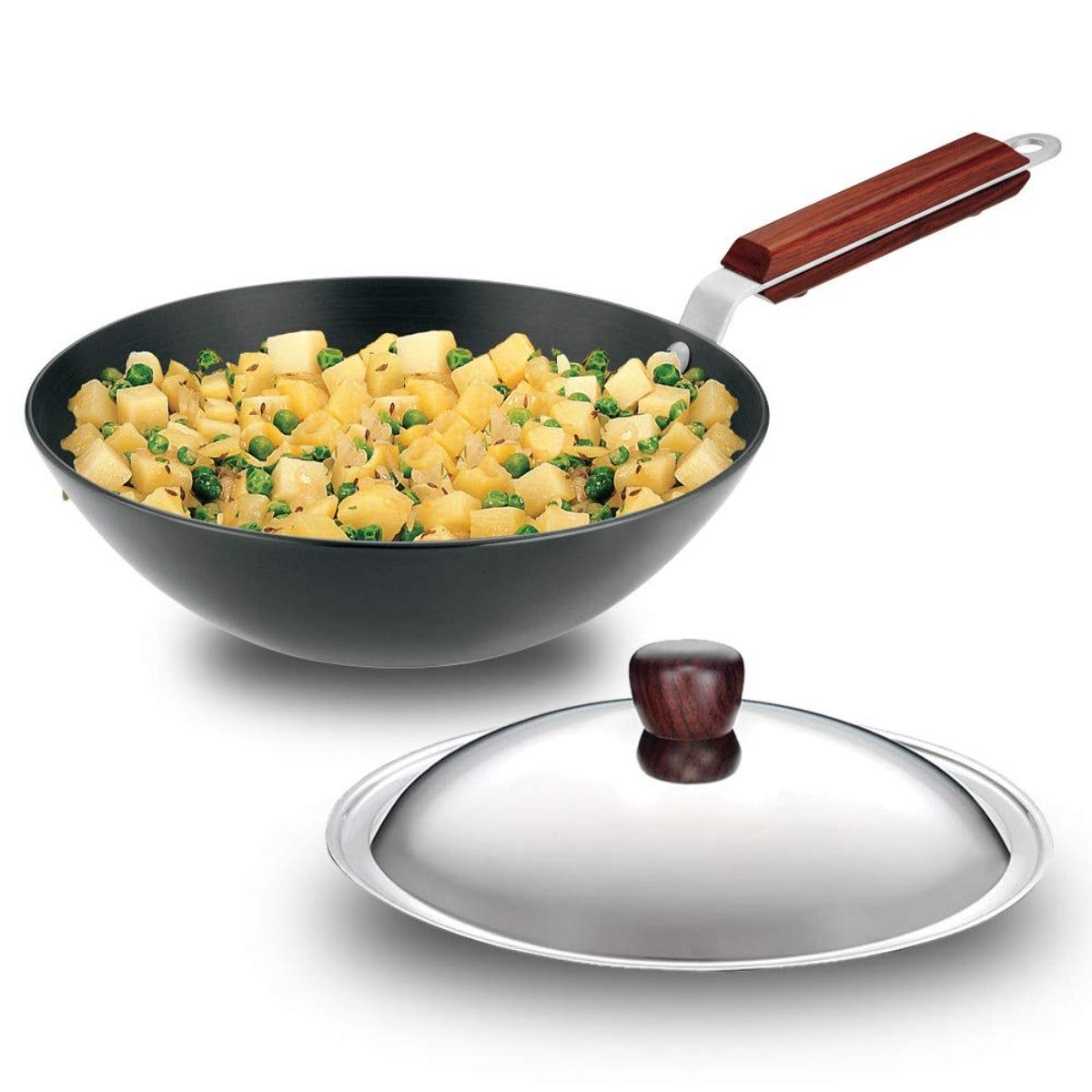 Futura Hard Anodised 2.5 Ltr Deep Fry Wok Pan (Flat Bottom) by Hawkins ADL25S