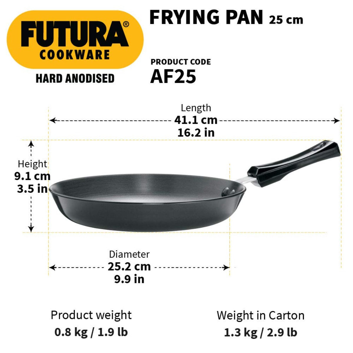 Futura Hard Anodised Frying Pan by Hawkins AF24