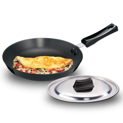 Futura Hard Anodised Frying Pan With Stainless Steel Lid by Hawkins AF24S