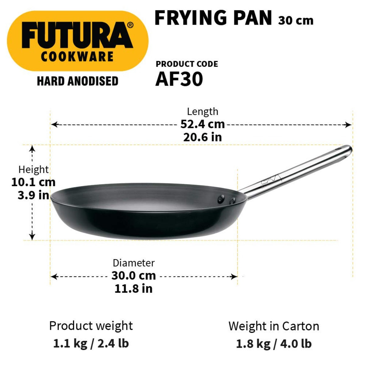 Futura Hard Anodised Frying Pan by Hawkins AF29