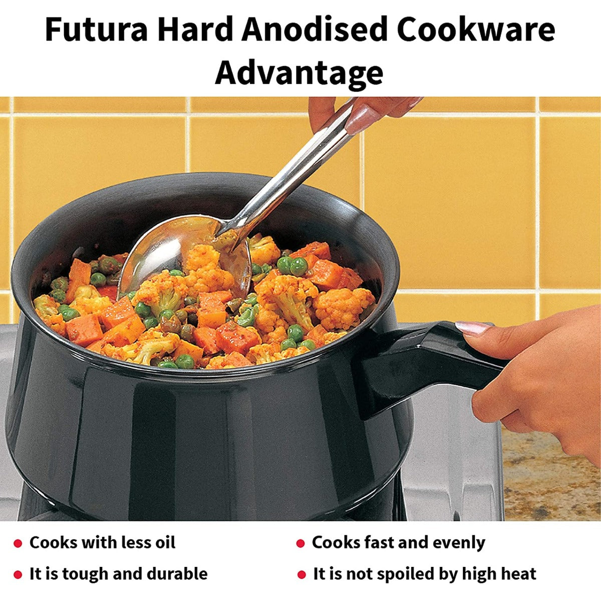 Futura Hard Anodised Handi Saucepan by Hawkins AH3L