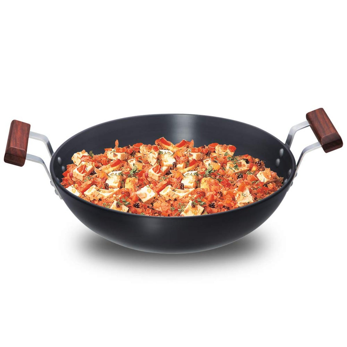 Futura Hard Anodised Deep Fry Wok Pan (Round Bottom) by Hawkins AK40