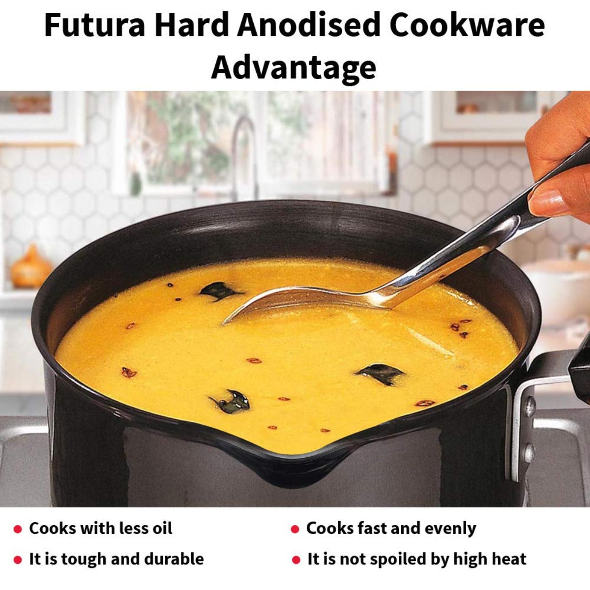 Futura Hard Anodised Ezee-pour Saucepan By Hawkins