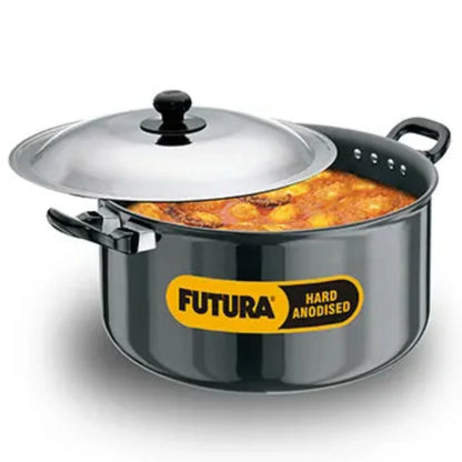 Futura Hard Anodised Cook-n-Serve Stewpot With Stainless Steel Lid(AST85)