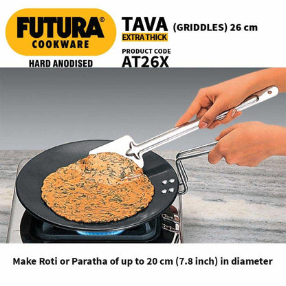 Futura Hard Anodised Tava/Tawa (Griddles) by Hawkins AT26X