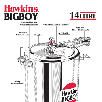 Hawkins BigBoy Aluminium Pressure Cooker