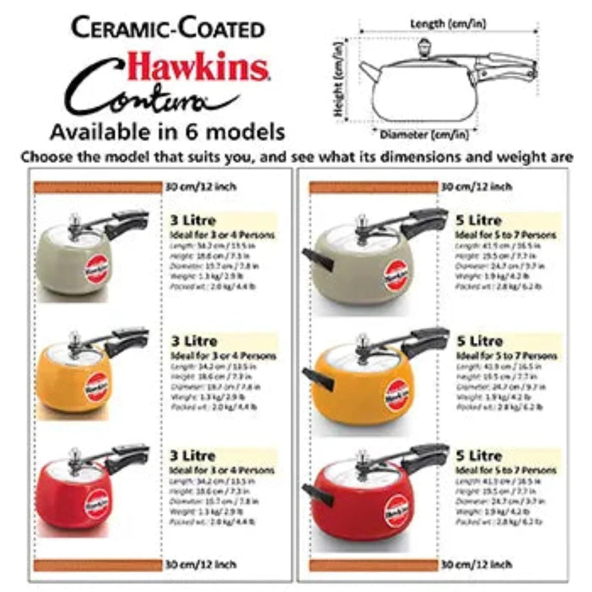 Hawkins Ceramic-Coated Contura Pressure Cooker