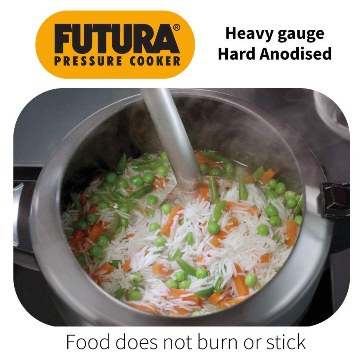 Futura Hard Anodised Pressure Cooker By Hawkins