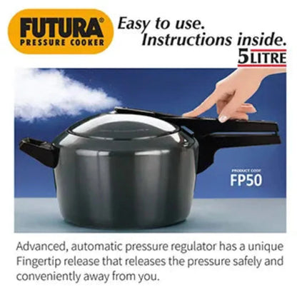 Futura 5 Ltr Hard Anodised Pressure Cooker FP50 By Hawkins