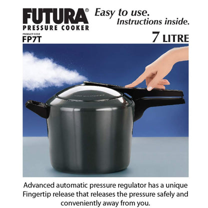 Futura 7 Ltr Tall Body Hard Anodised Pressure Cooker FP7T By Hawkins