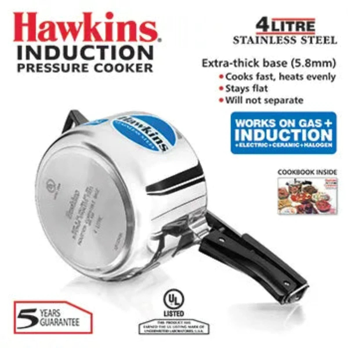 Hawkins Stainless Steel Pressure Cooker | Induction Compatible