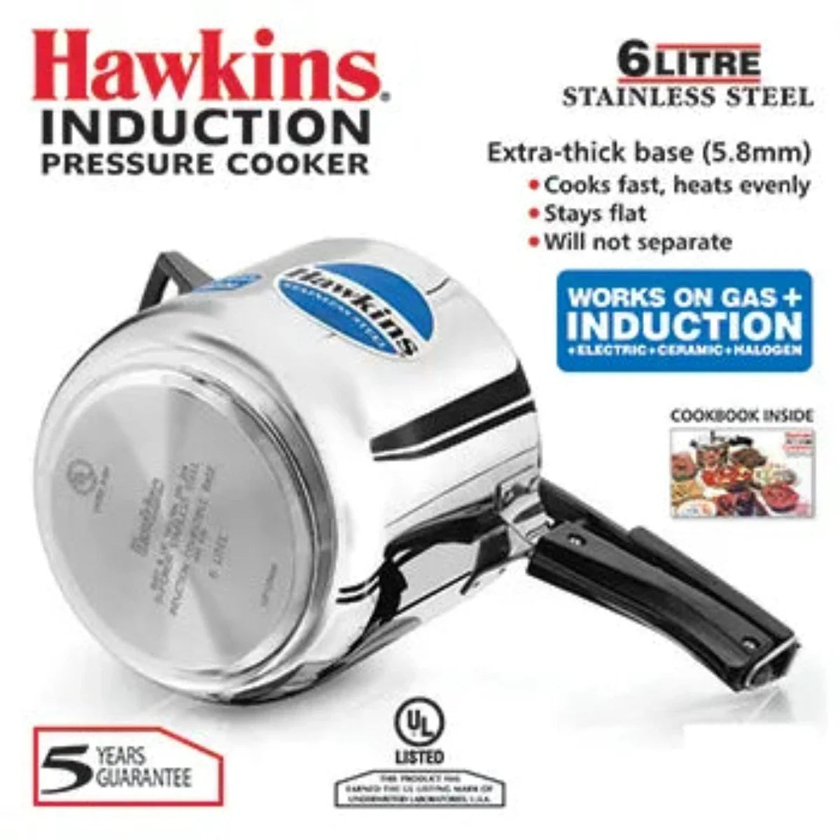 Hawkins Stainless Steel Pressure Cooker | Induction Compatible