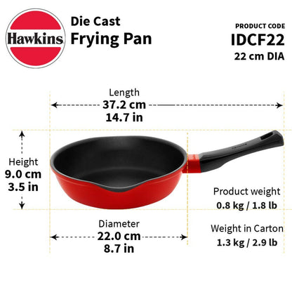 Hawkins Die Cast Non-Stick Frying Pan/Skillet | Induction Compatible