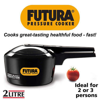 Futura Hard Anodised Induction Base Pressure Cooker By Hawkins IFP20 2Ltr.