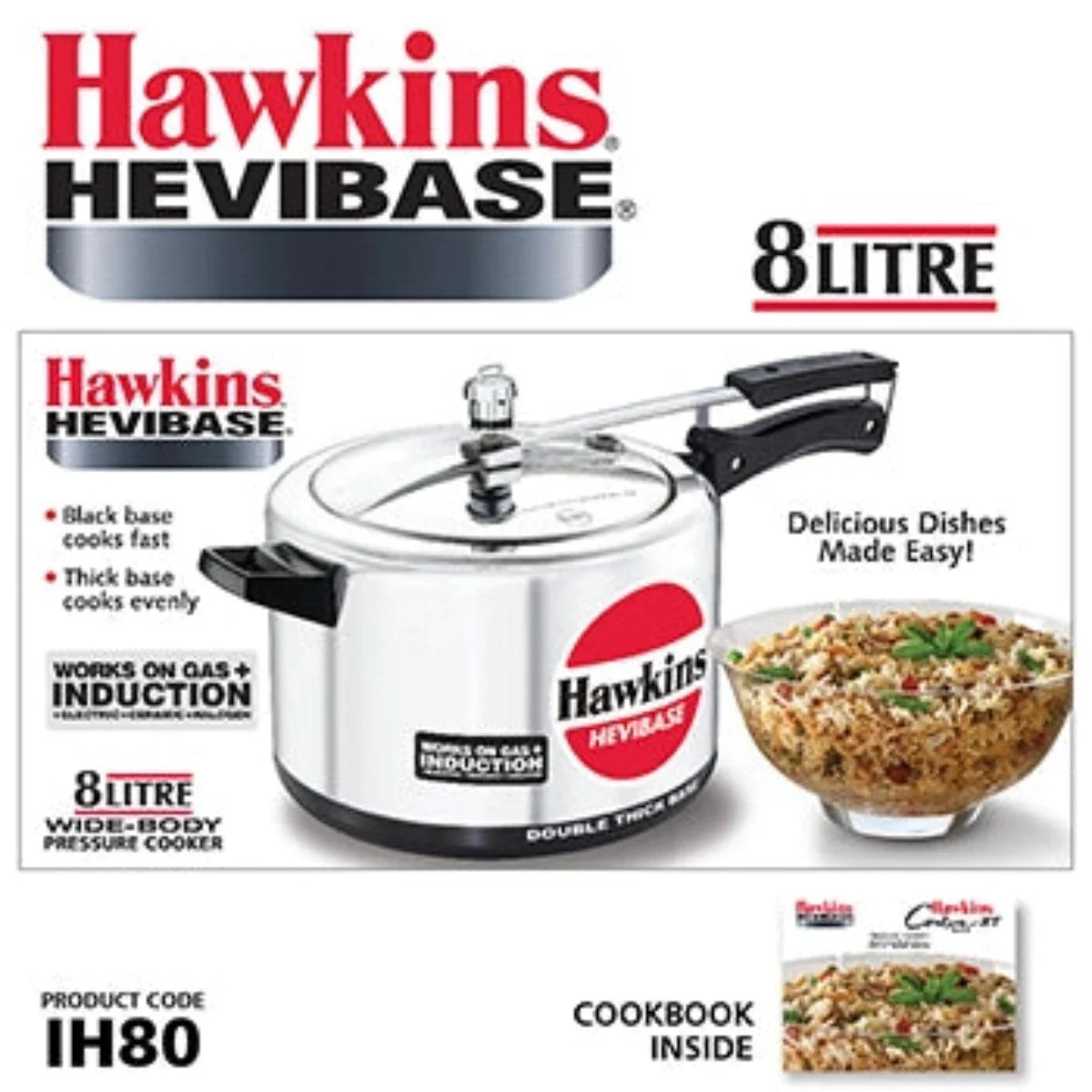 Hawkins Hevibase Aluminium Pressure Cooker | Induction Compatible