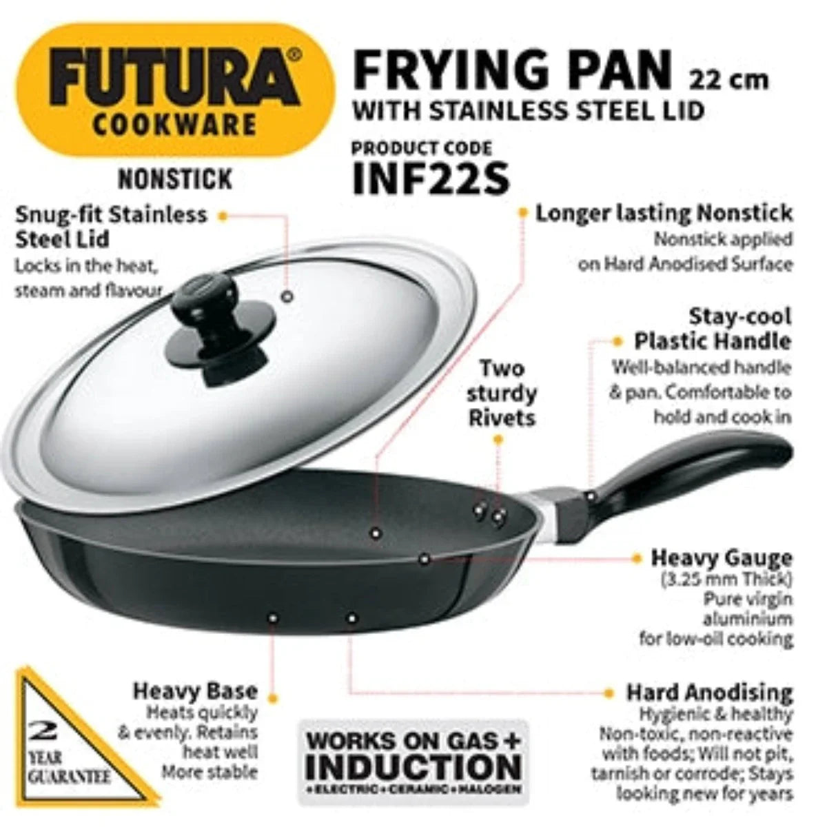 Futura Nonstick Induction Friendly Frying Pan By Hawkins