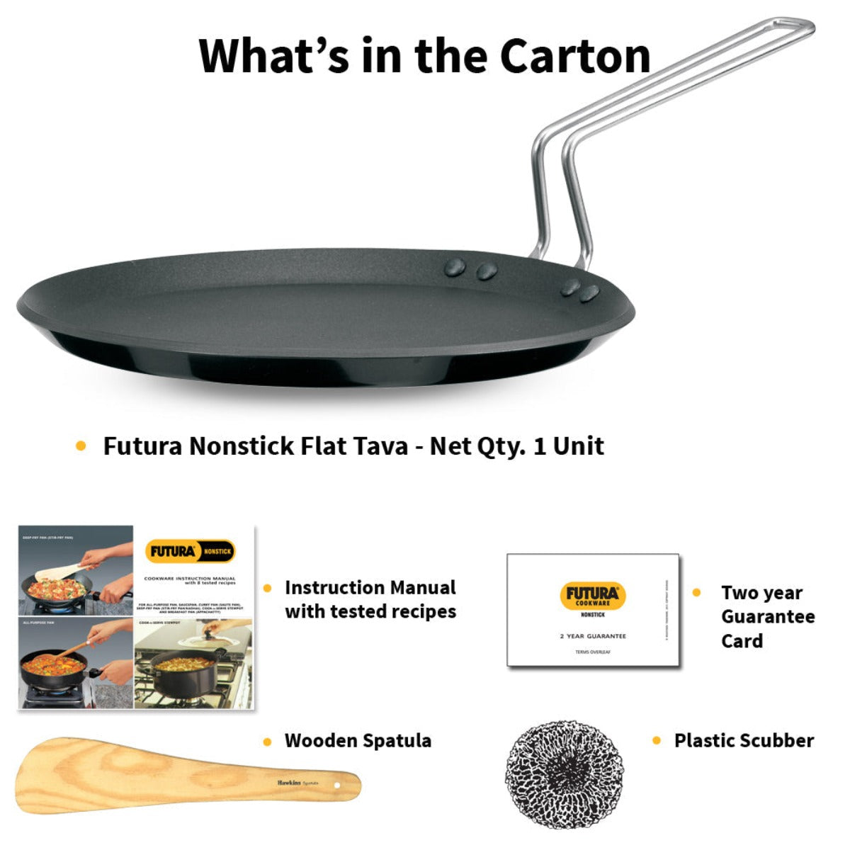 Futura Nonstick Induction Friendly Flat Tava/Tawa by Hawkins