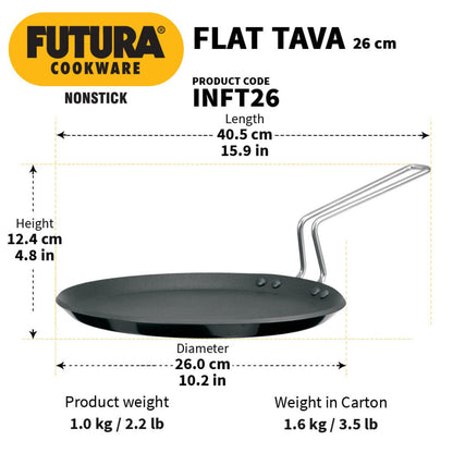 Futura Nonstick Induction Friendly Flat Tava/Tawa by Hawkins