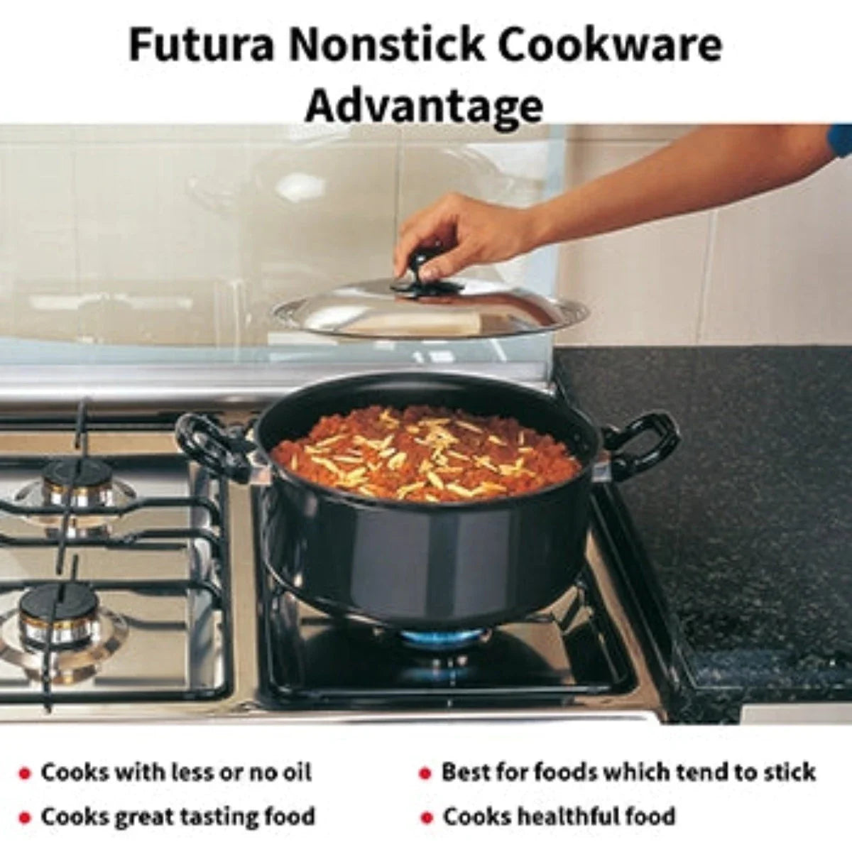 Futura Nonstick Cook n Serve Stewpot 3 L With SS Lid Induction Friendly INST30