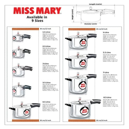 Hawkins Miss Mary Aluminium Pressure Cooker