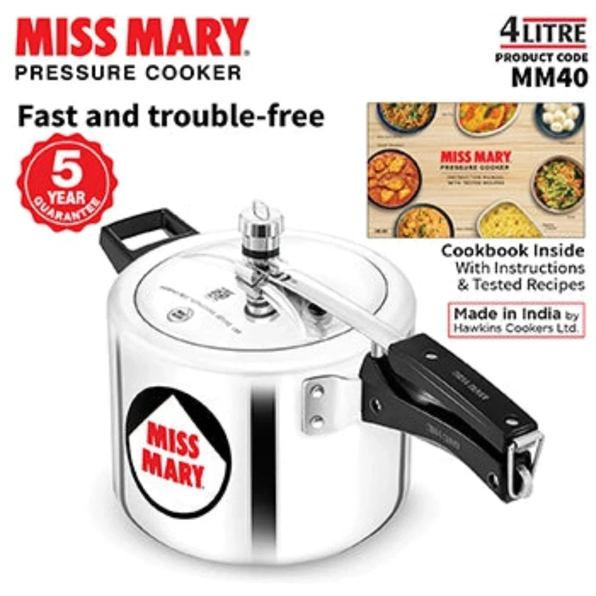 Hawkins Miss Mary Aluminium Pressure Cooker