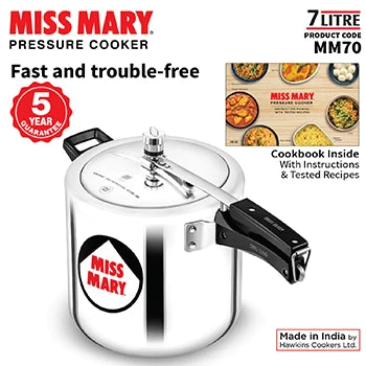 Hawkins Miss Mary Aluminium Pressure Cooker