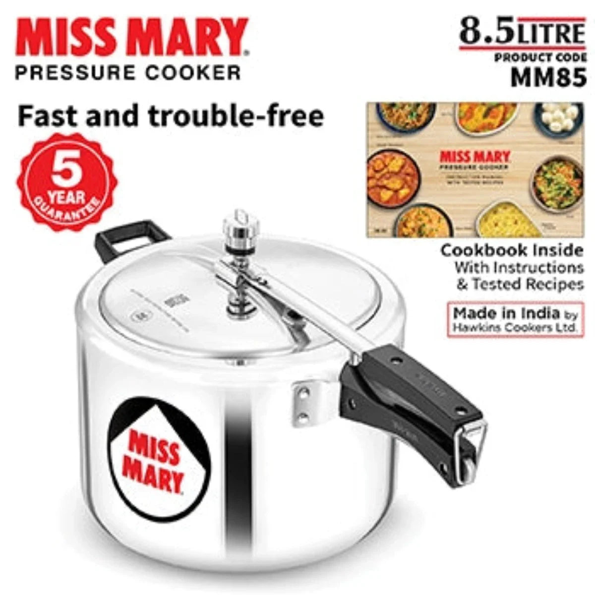 Hawkins Miss Mary Aluminium Pressure Cooker