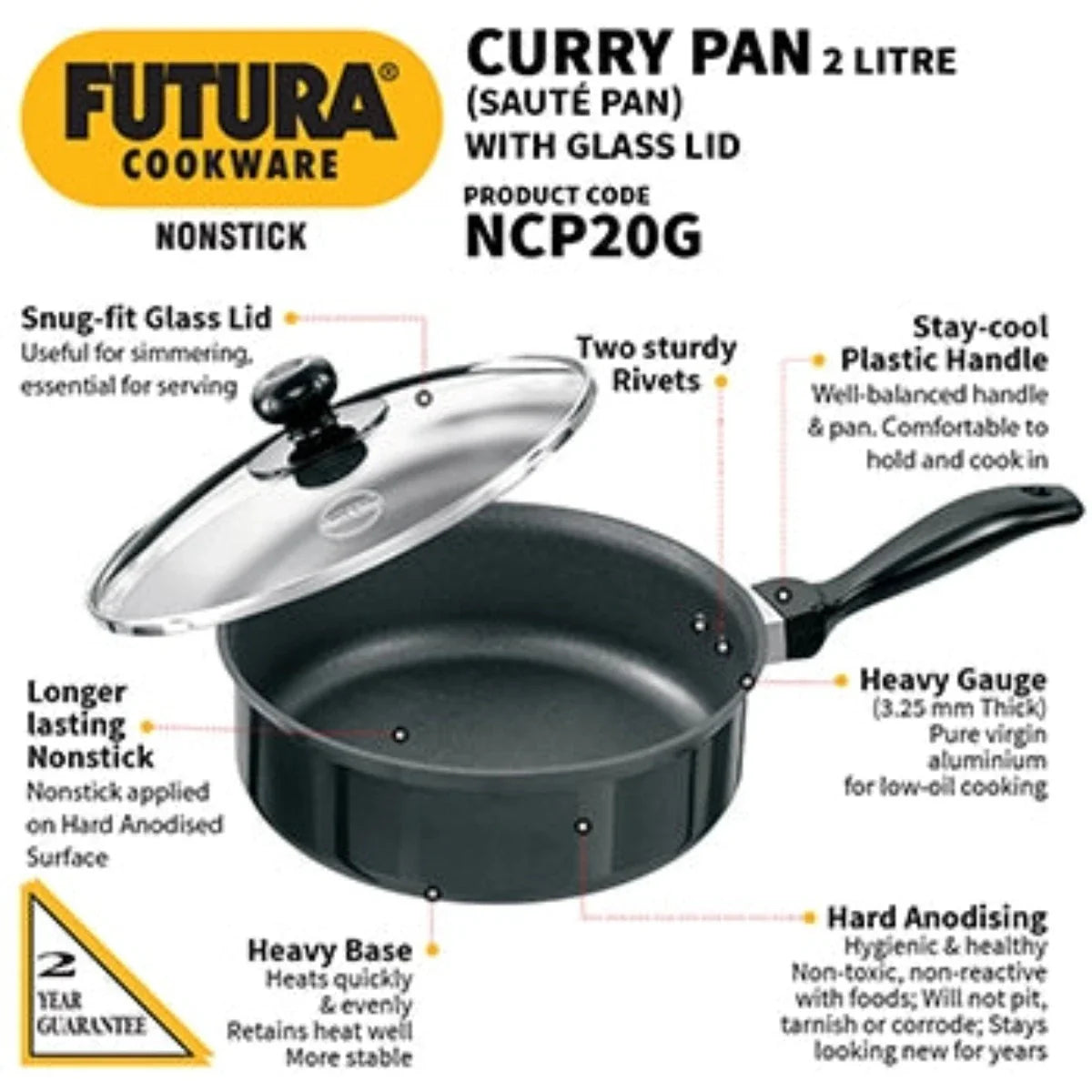 Futura Nonstick Sauté Pan/Curry Pan By Hawkins