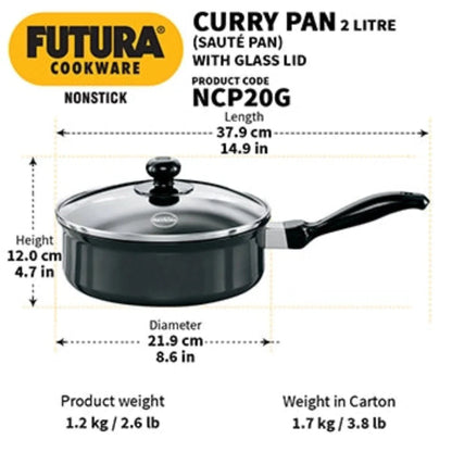 Futura Nonstick Sauté Pan/Curry Pan By Hawkins