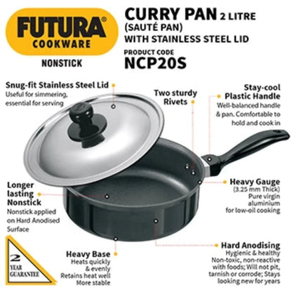 Futura Nonstick Sauté Pan/Curry Pan By Hawkins