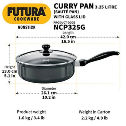 Futura Nonstick Sauté Pan/Curry Pan By Hawkins