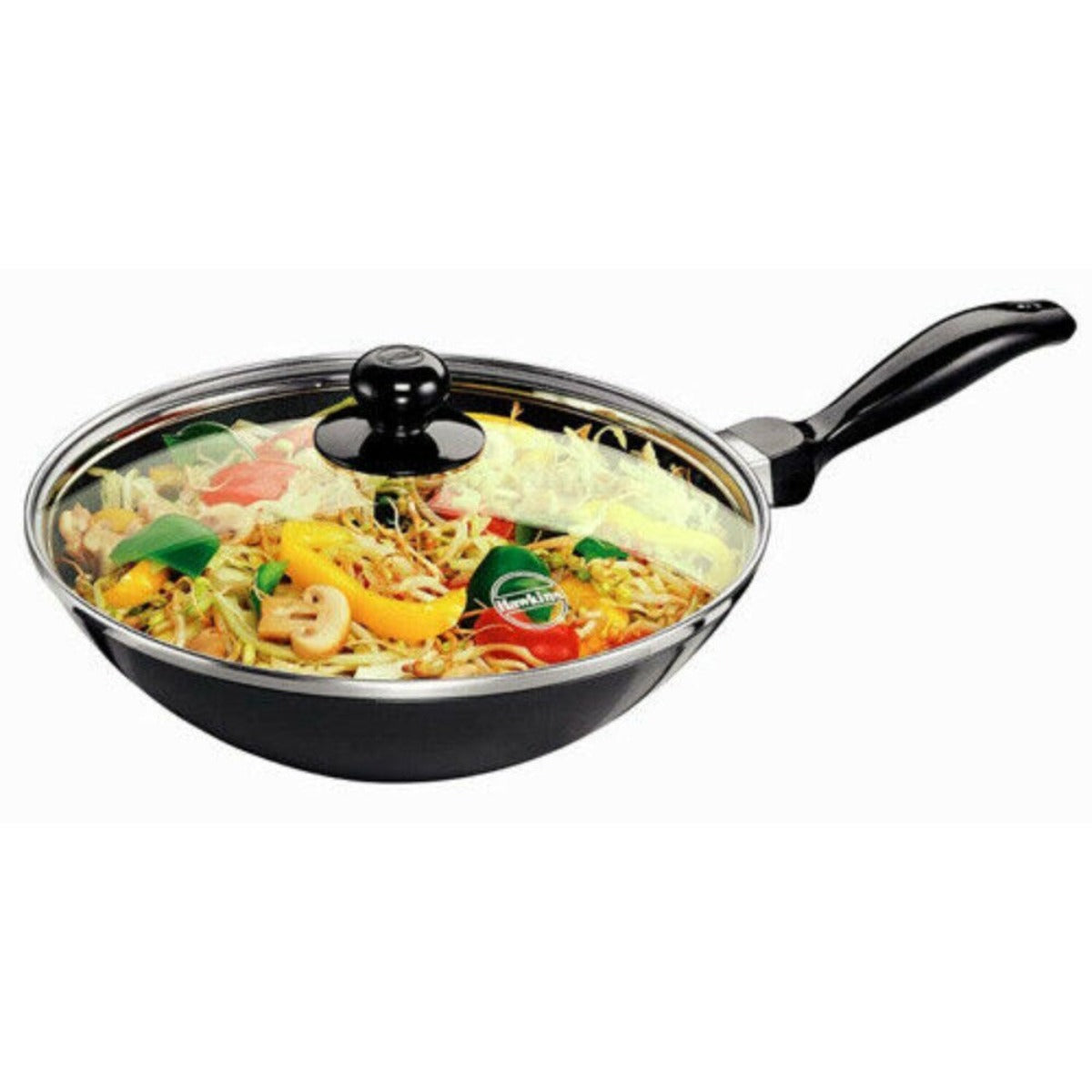 Futura Nonstick 2 Ltr Deep Fry Pan Wok (Flat Bottom, Long Handle) by Hawkins NDL20G