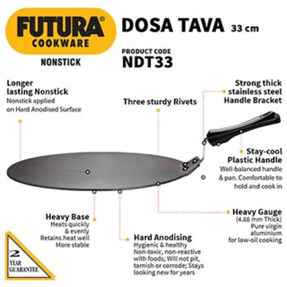 Futura Nonstick Dosa Tava/Tawa by Hawkins NDT33