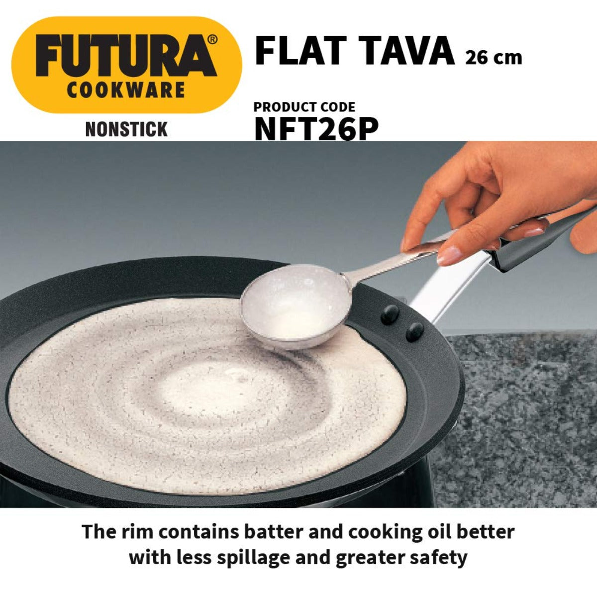 Futura Nonstick Flat Tava Griddles by Hawkins NFT26P