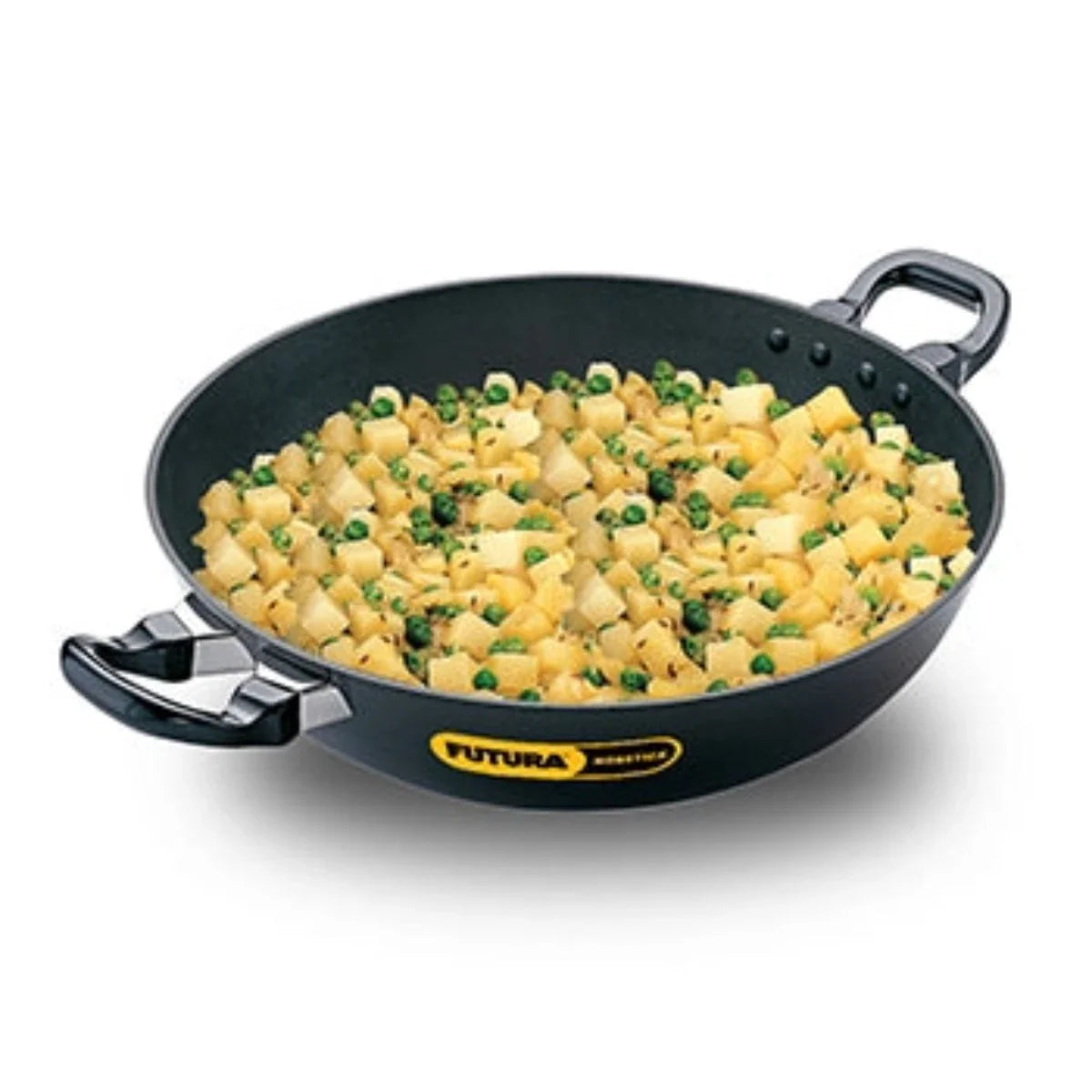 Futura Nonstick Deep Wok Pan Kadhai (Round Bottom) by Hawkins NK40