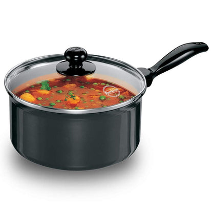 Futura Nonstick 3 Ltr Saucepan With Glass Lid By Hawkins NS30G