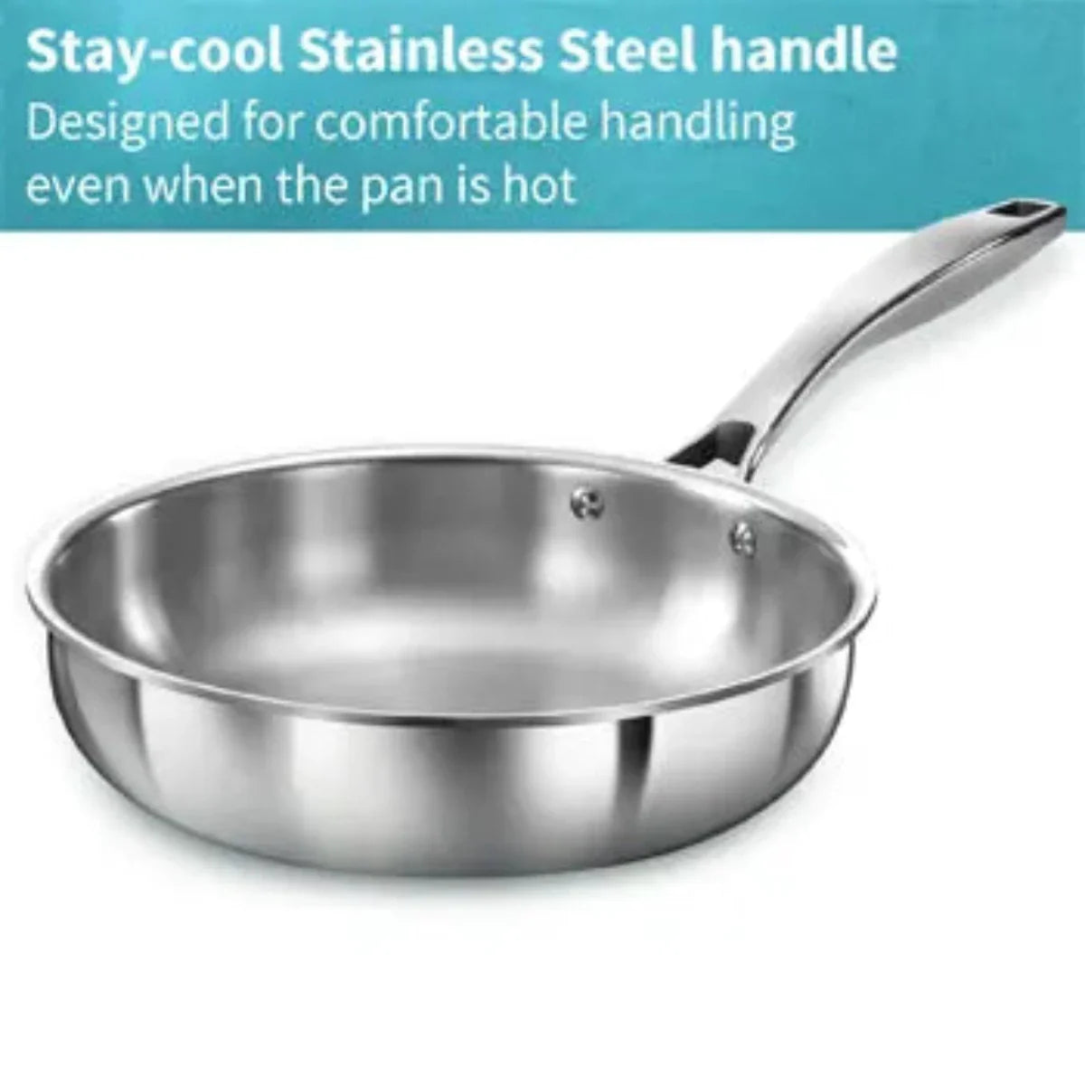 Hawkins Triply Stainless Steel 22 cm Frying Pan with SS lid (PSF22S)