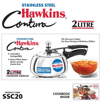 Hawkins Contura Stainless Steel Pressure Cooker | Induction Compatible