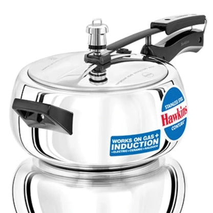 Hawkins Contura Stainless Steel Pressure Cooker | Induction Compatible