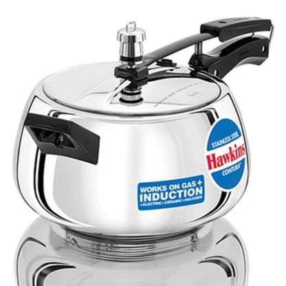 Hawkins Contura Stainless Steel Pressure Cooker | Induction Compatible