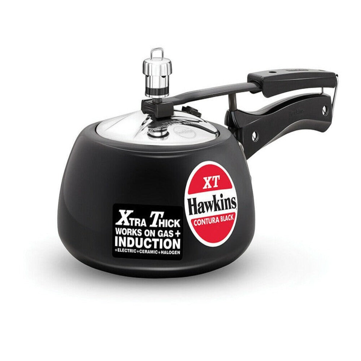 Hawkins Contura Black XT Hard Anodised Pressure Cooker | Induction Compatible