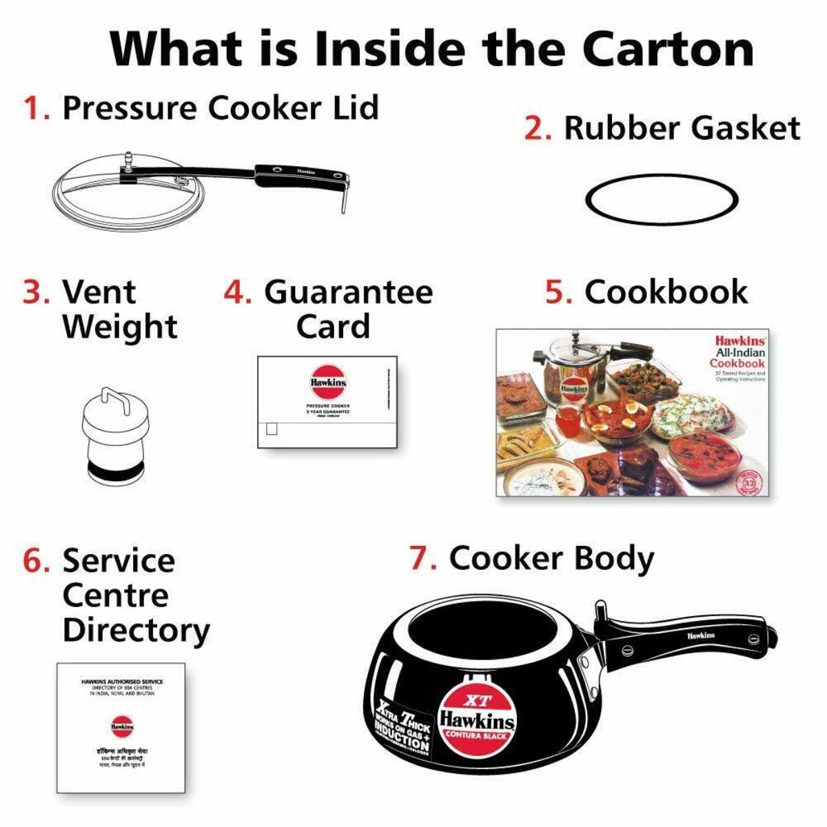 Hawkins Contura Black XT Hard Anodised Pressure Cooker | Induction Compatible